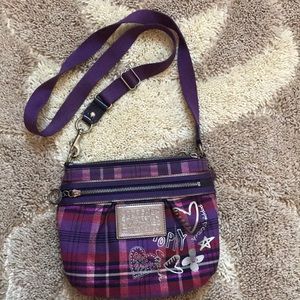 Coach Poppy Tartan Shoulder Bag Crossbody